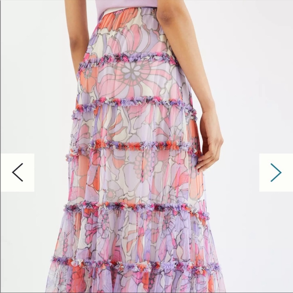 Anthropologie Maeve tiered tulle maxi skirt - size M medium - Picture 2 of 5